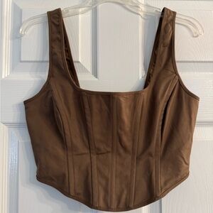 Banana Republic Laurel Corset Top in Mushroom